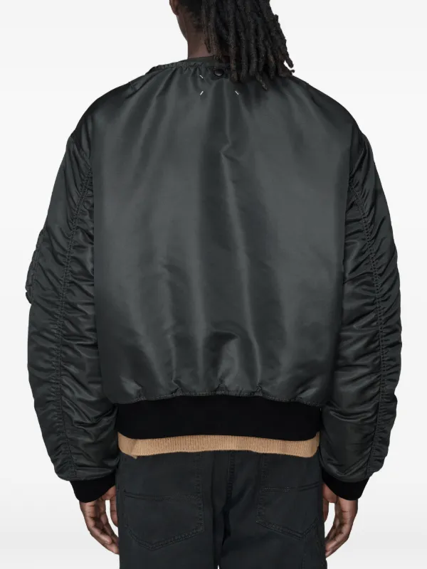 Maison Margiela Reversible signature-stitches Bomber Jacket | Grey