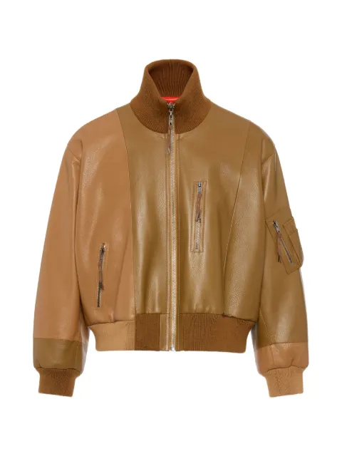 Maison Margiela spliced leather bomber jacket