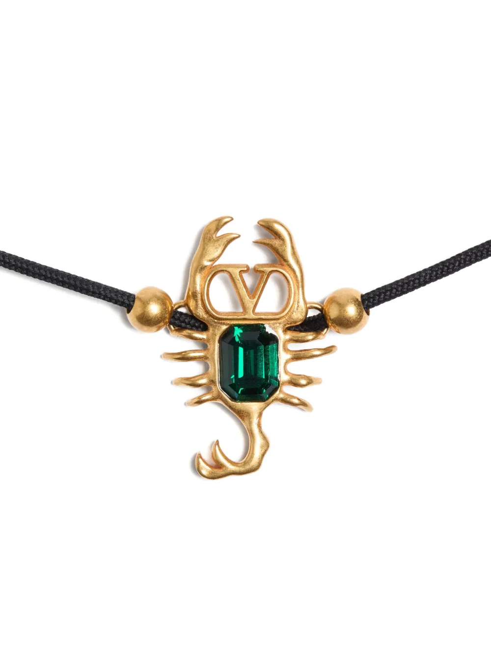  Valentino Garavani Accesorio Para El Pelo Y Collar Gardienne En Metal, Cristal Y Cuerda Con Borla - Dorado 