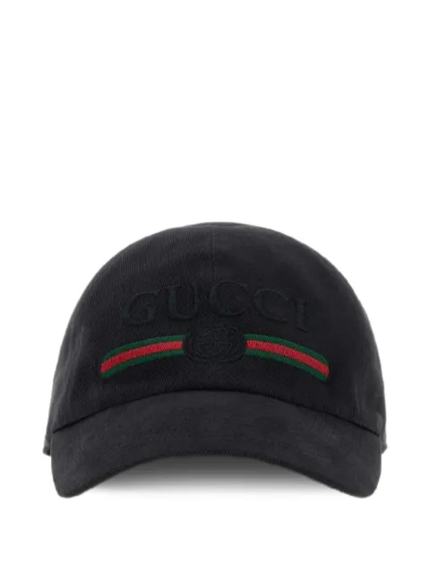 Gucci Web-stripe embroidered baseball cap