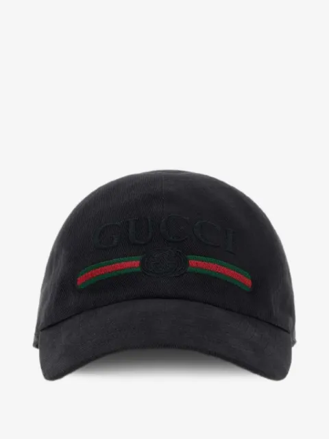 Gucci Web-stripe embroidered baseball cap