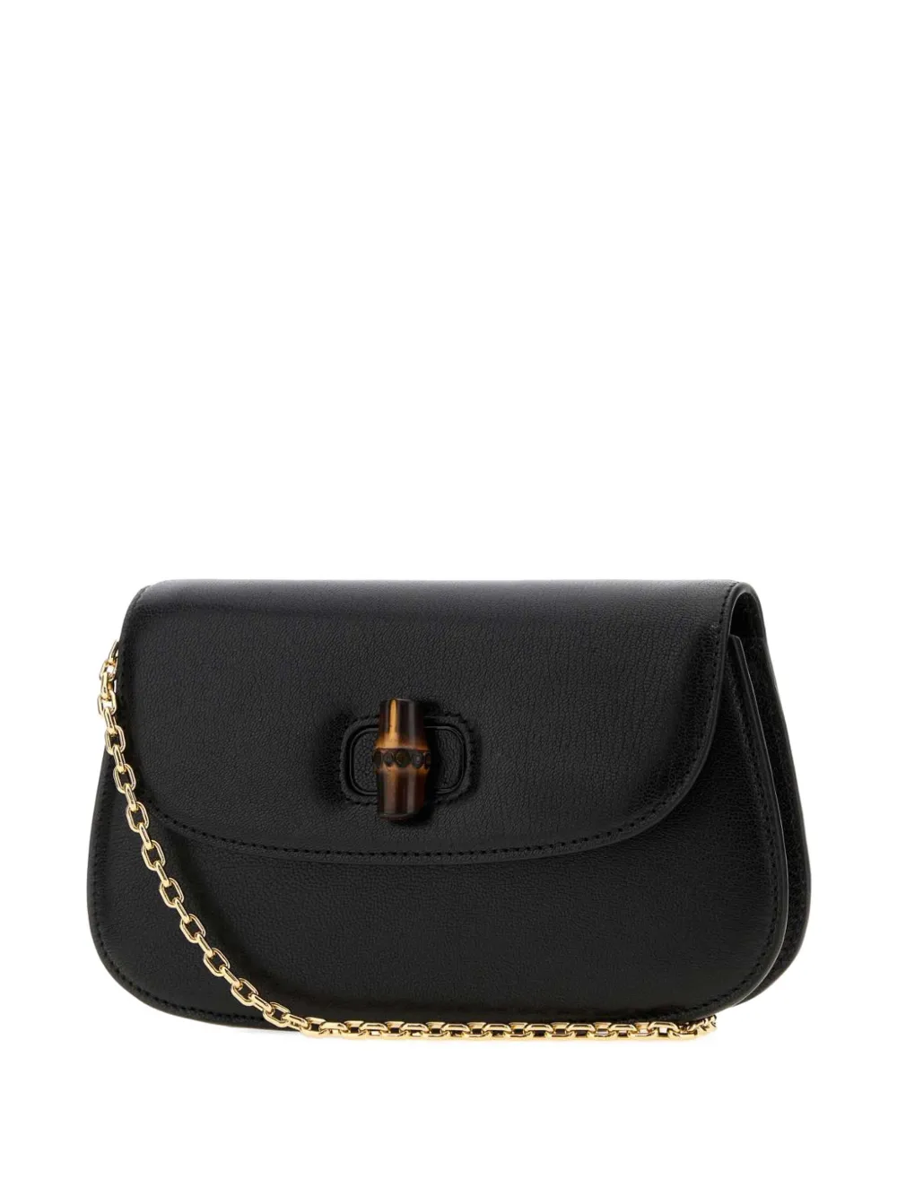 Gucci Bamboo clutch Zwart