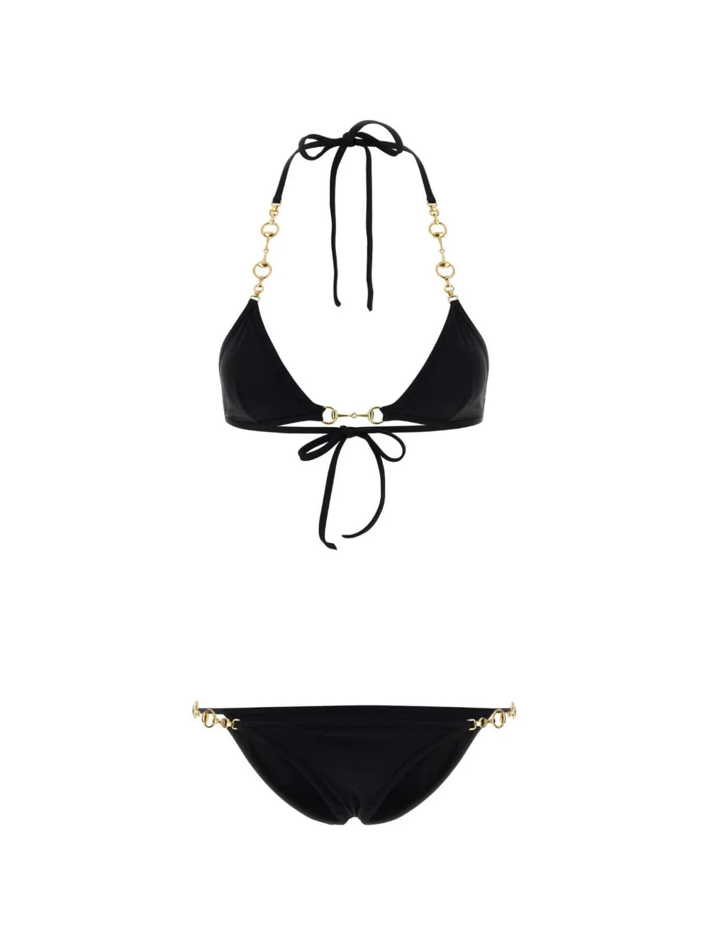 Gucci Horsebit chain-strap bikini - Black