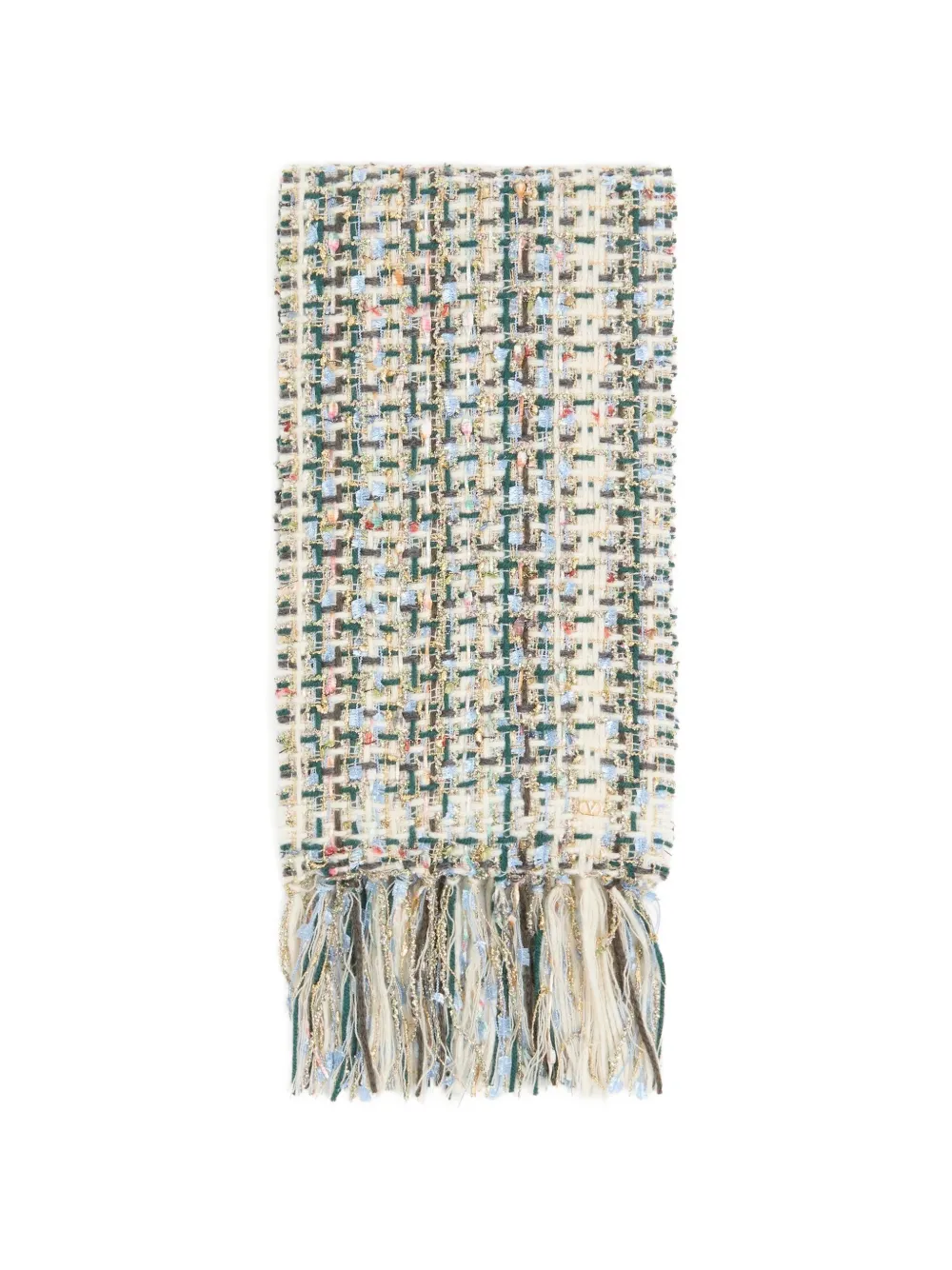 Valentino Garavani VLogo Signature wool and cashmere scarf - Toni neutri