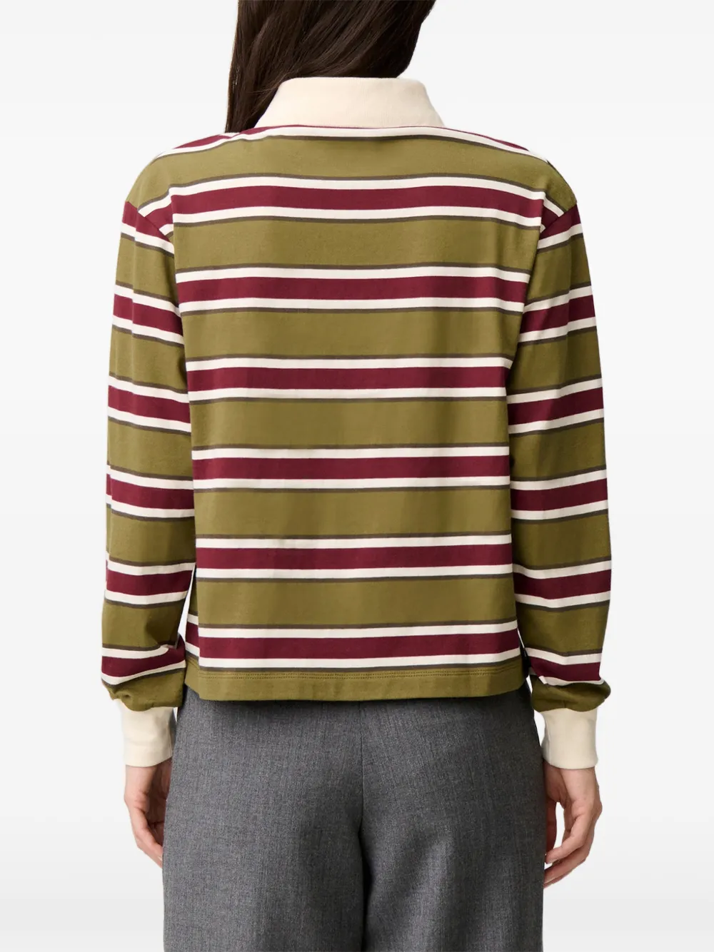 Claudie Pierlot Gestreept poloshirt Groen