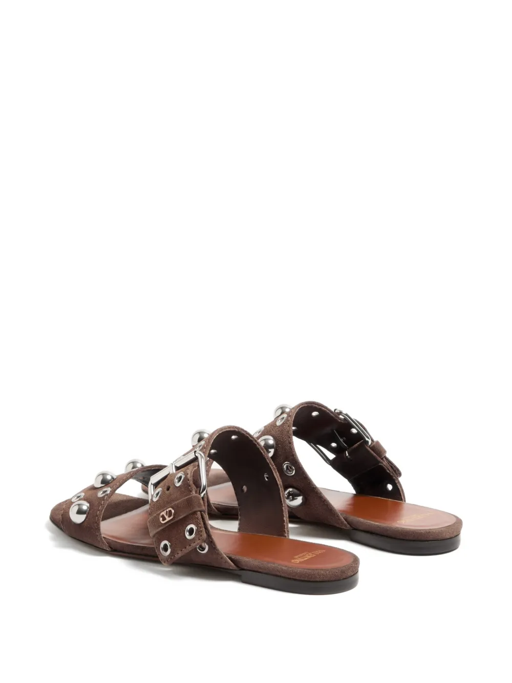 Valentino Garavani Nellcôte leren sandalen Bruin