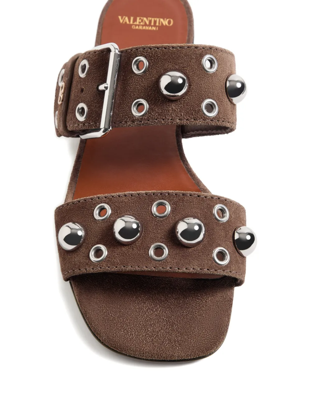 Valentino Garavani Nellcôte leren sandalen Bruin