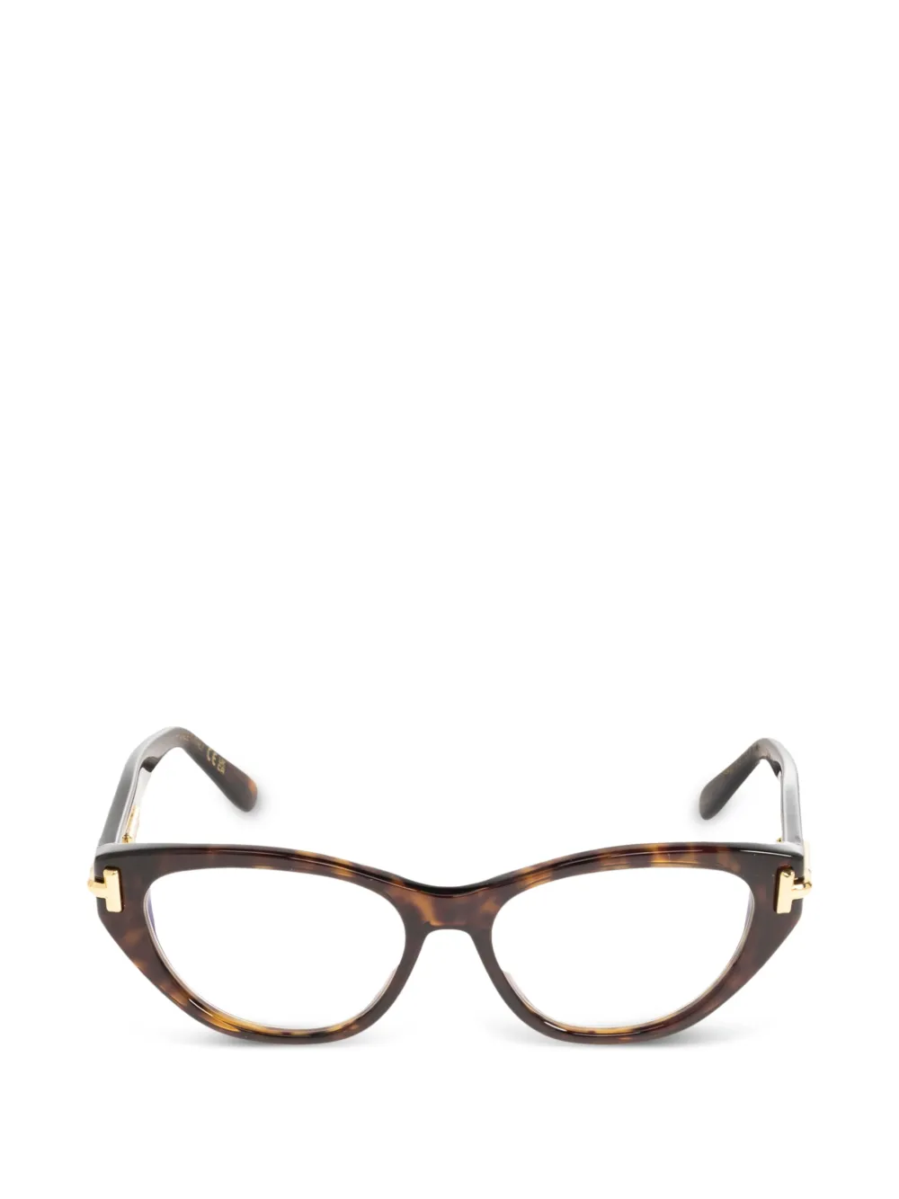 TOM FORD Eyewear tortoiseshell-effect cat-eye glasses - Marrone