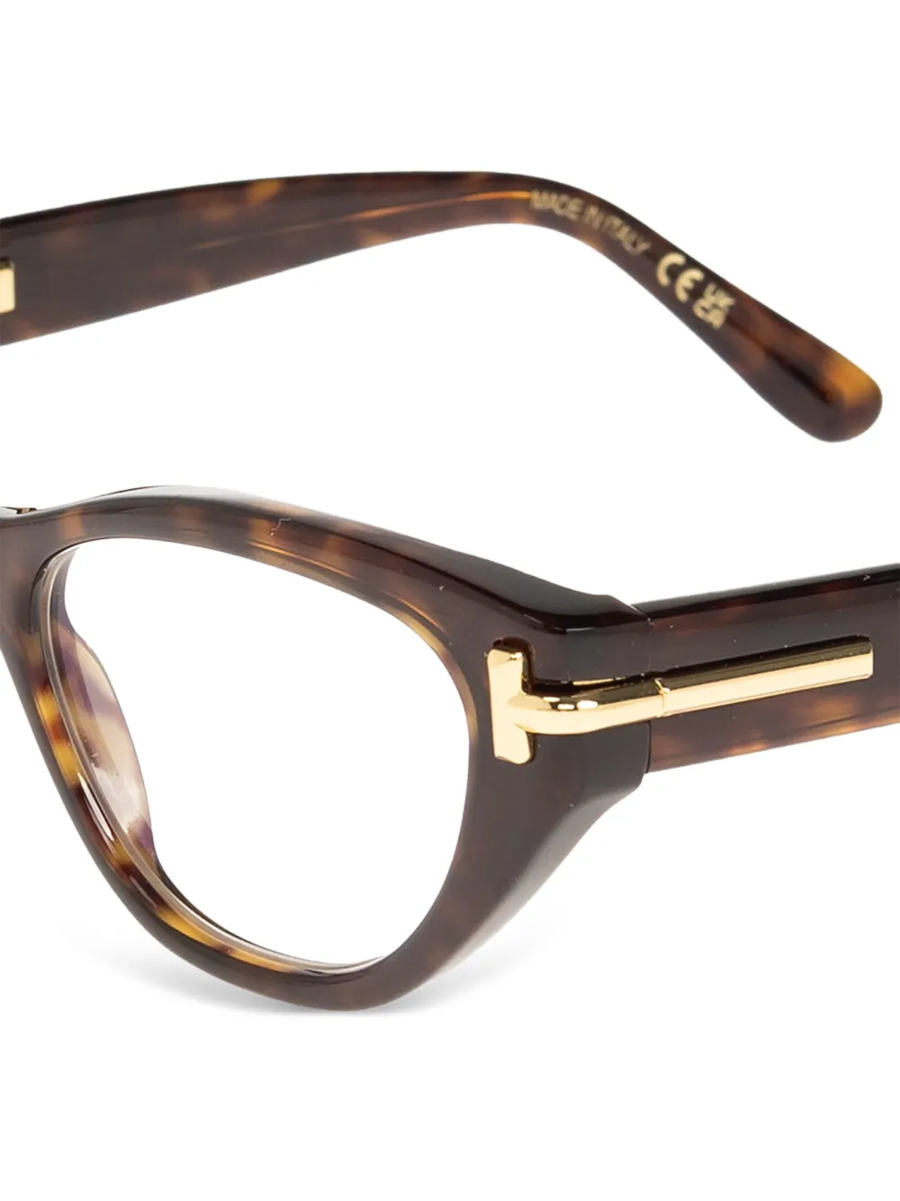 TOM FORD Eyewear Bril met schildpadschild-effect Bruin