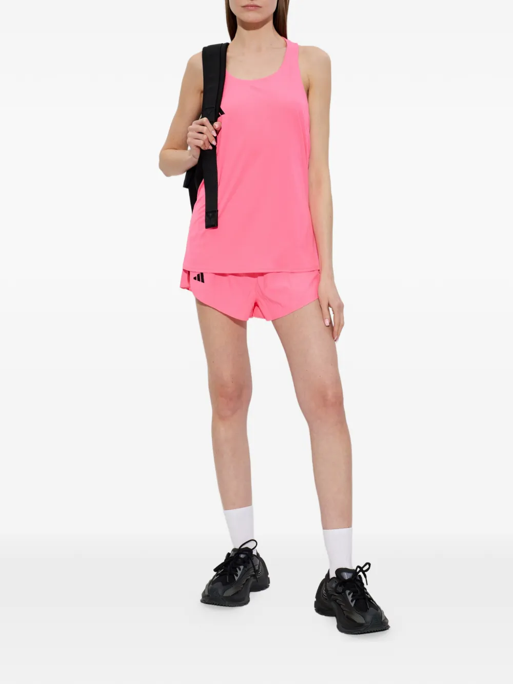 adidas Adizero logo-print sleeveless top Roze