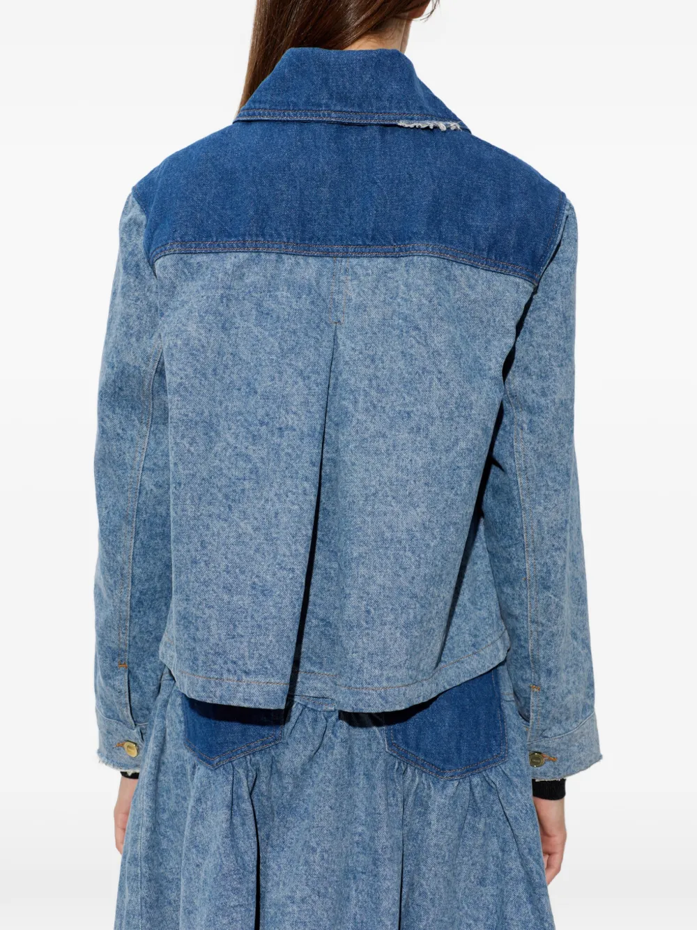 GANNI Jack met gerafelde kraag Blauw