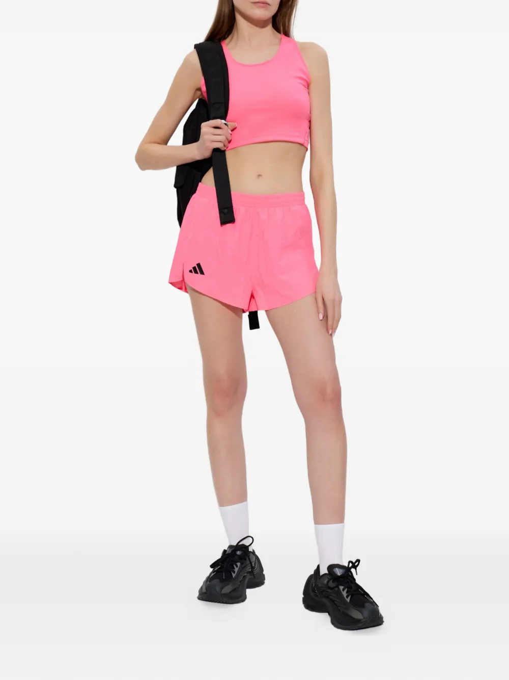 adidas Adizero logoprinten top Roze