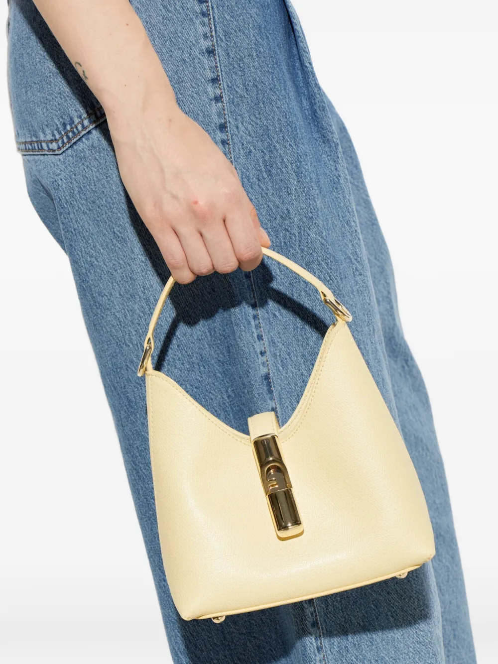 Furla Kleine Iride leren tas Beige