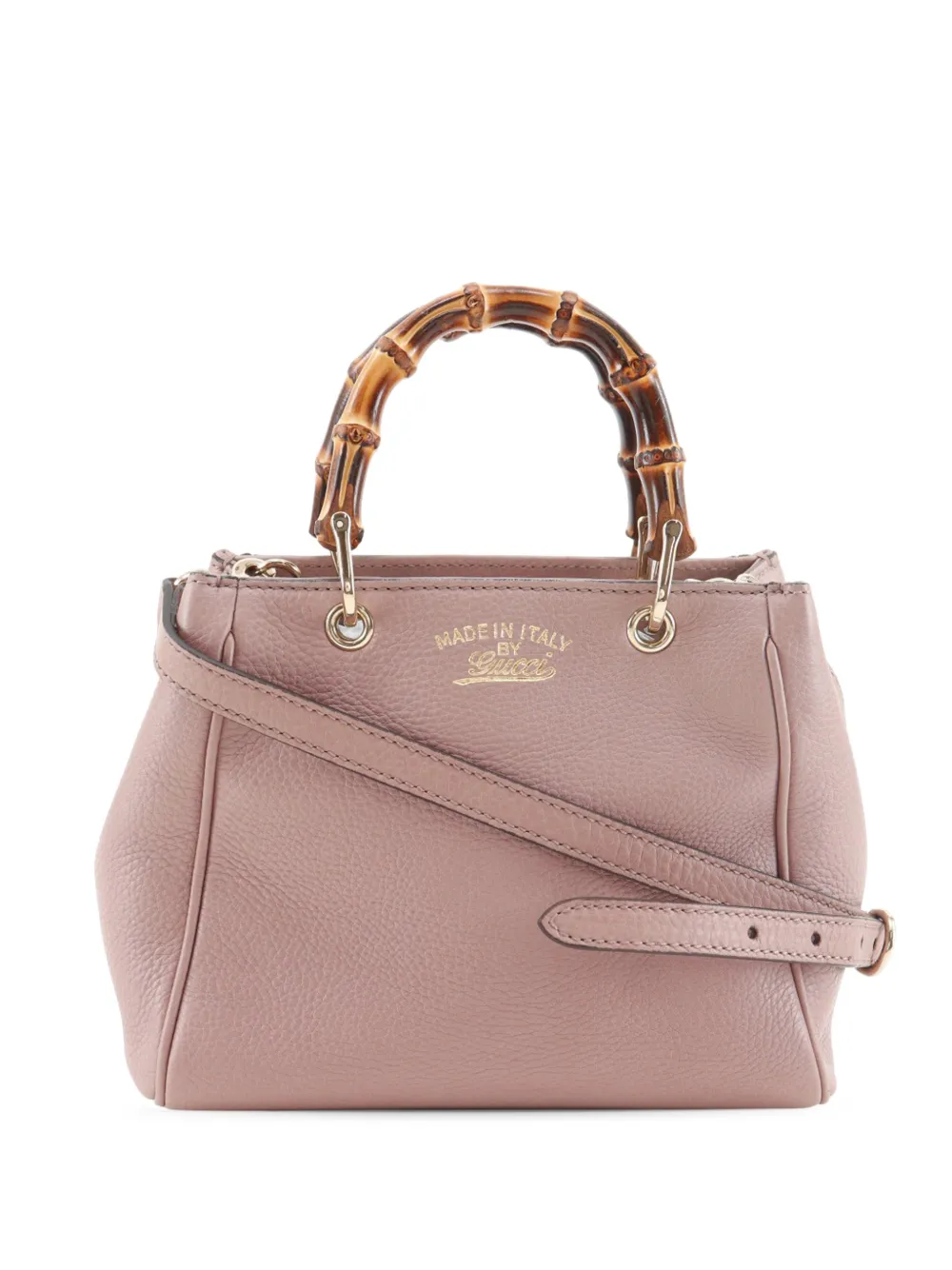 Gucci Pre-Owned 2016-2026 Mini Calfskin Bamboo Shopper satchel - Rosa