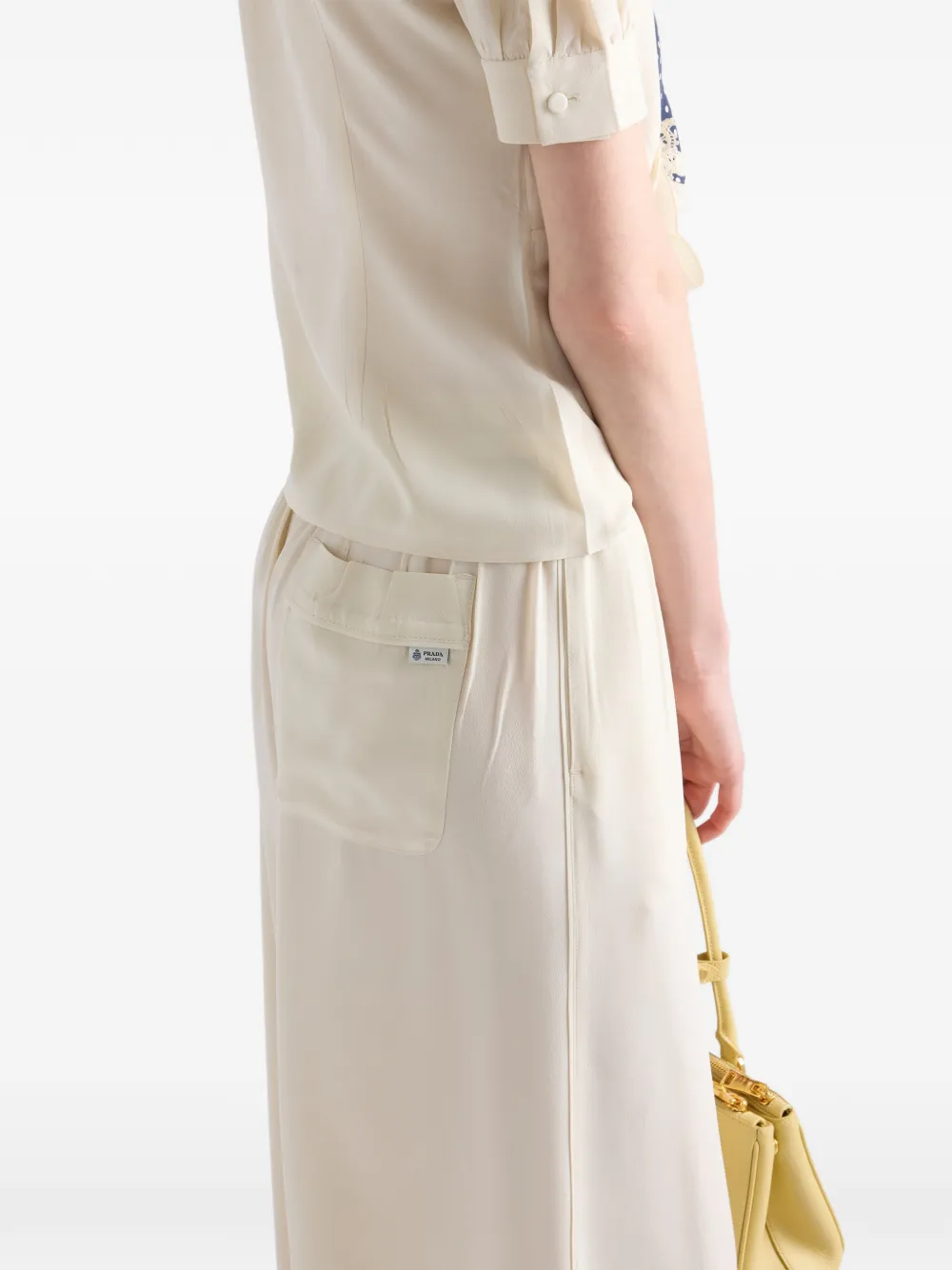 Prada Zijden broek Beige