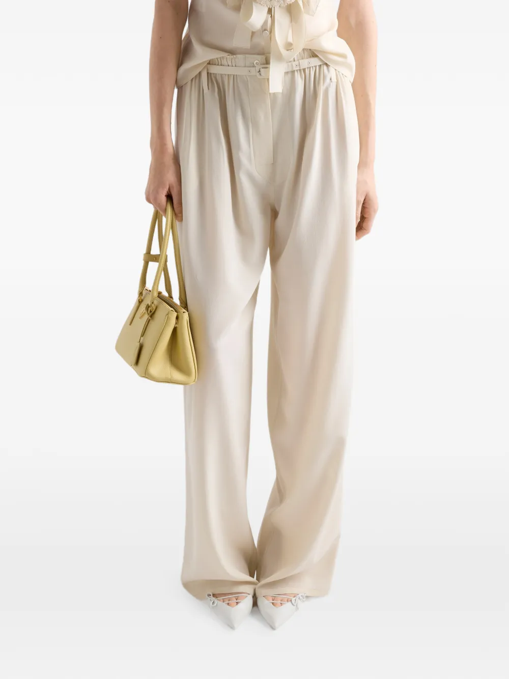 Prada Zijden broek Beige