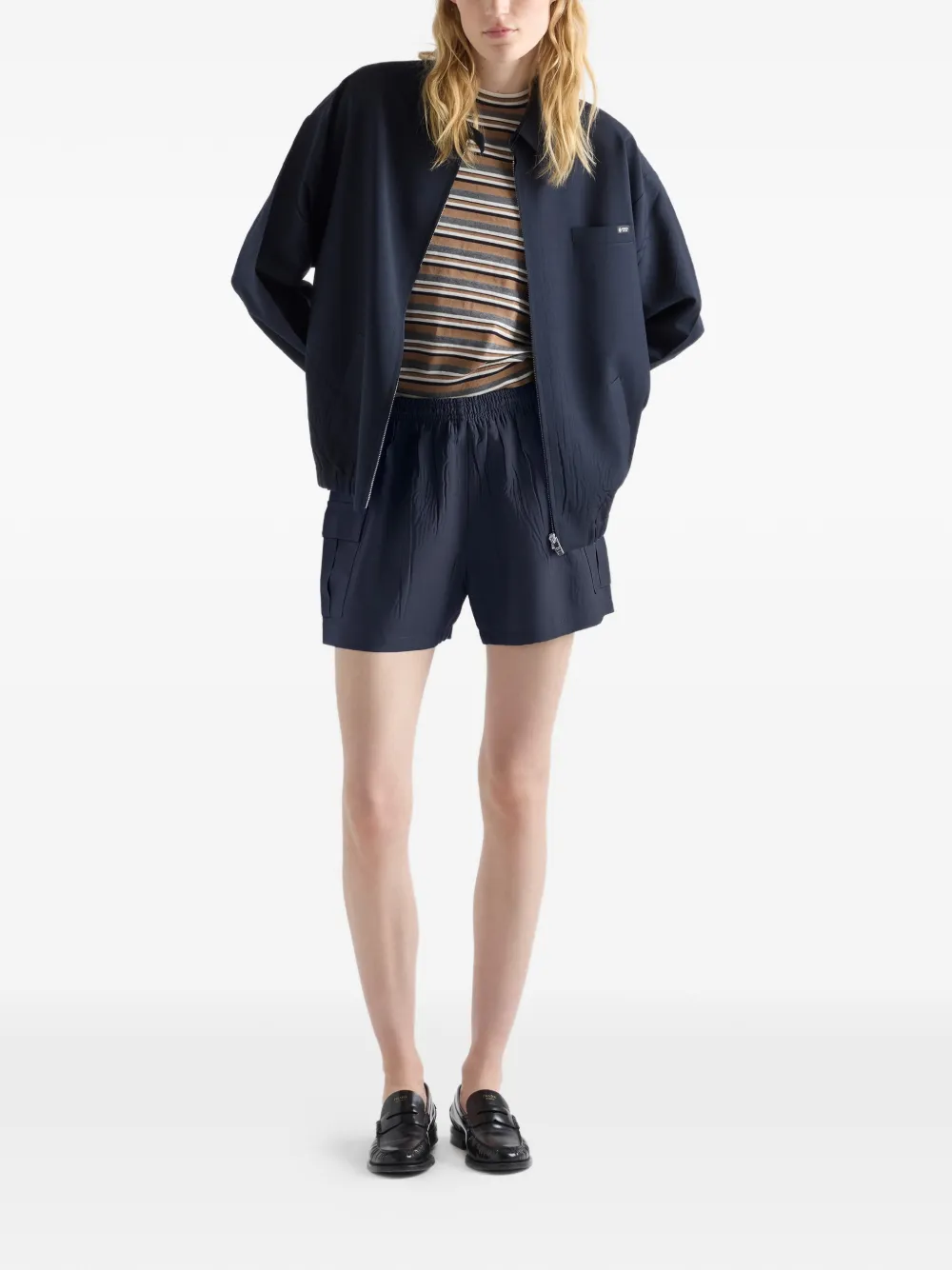 Prada Lichte mohair shorts Blauw
