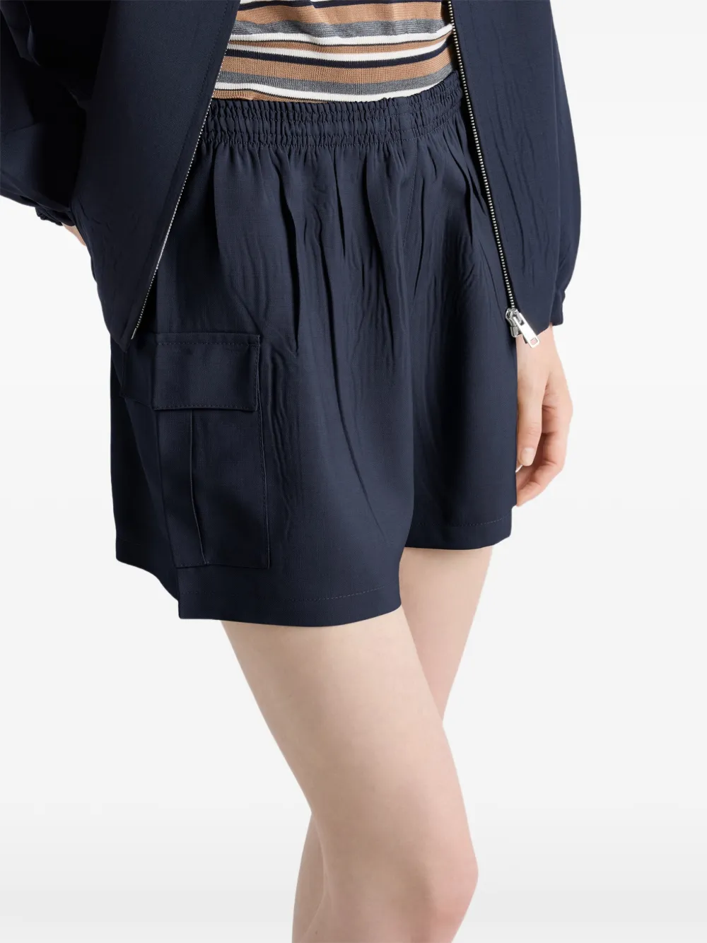 Prada Lichte mohair shorts Blauw
