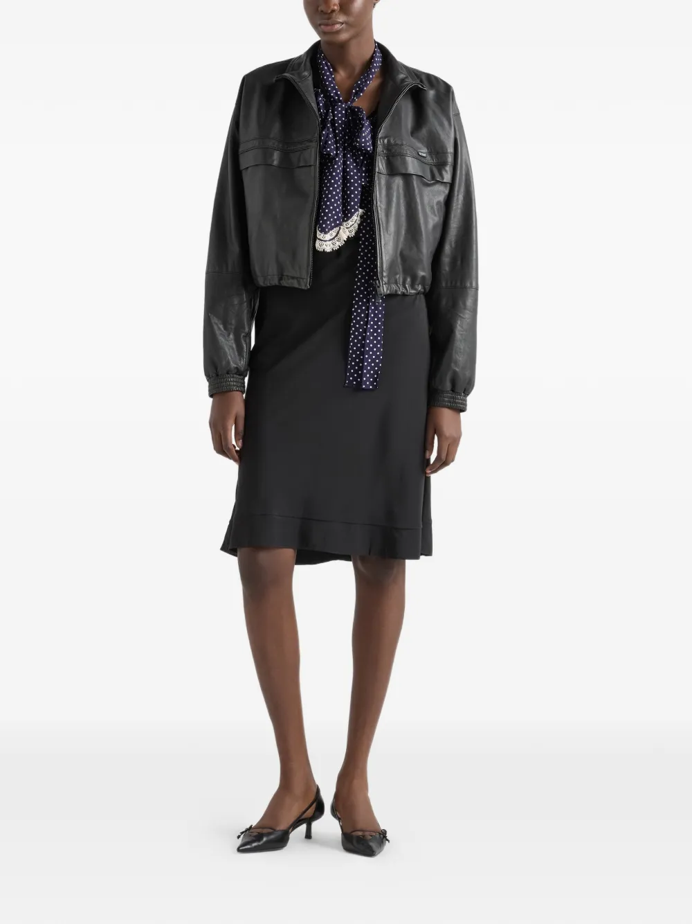 Prada Nappa leer jack Zwart