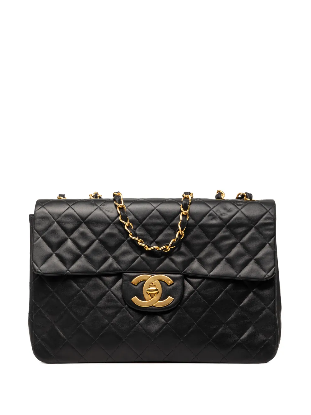 CHANEL Pre-Owned 1991-1994 Maxi XL Classic Lambskin Single Flap shoulder bag - Nero