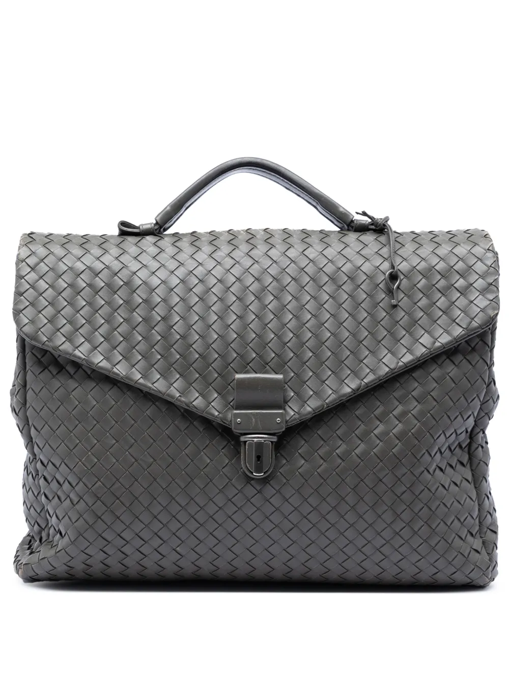 Bottega Veneta Pre-Owned 2012-2026 Nappa Intrecciato Briefcase business bag - Grigio