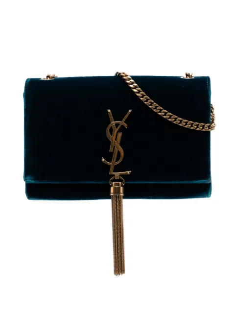 Saint Laurent Pre-Owned 2013-2026 Small Velvet Monogram Kate Tassel crossbody bag