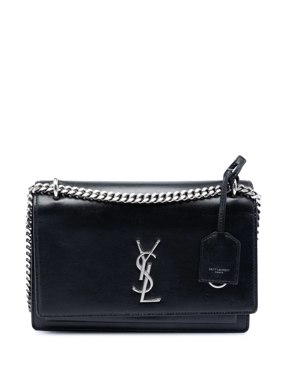 Saint Laurent Pre-Owned 2017 Medium Calfskin Monogram Sunset crossbody bag - Black