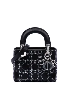 Dior サテンバッグ Christian Dior Pre-Owned 2018 ミニ サテン カナージュ ストラス