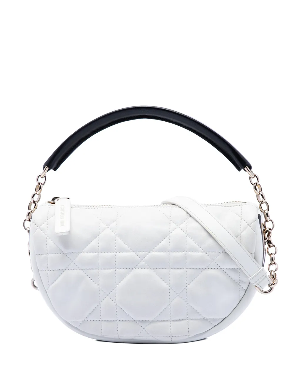 Christian Dior Pre-Owned 2021 Small Lambskin Cannage Dior Vibe Hobo satchel - Bianco