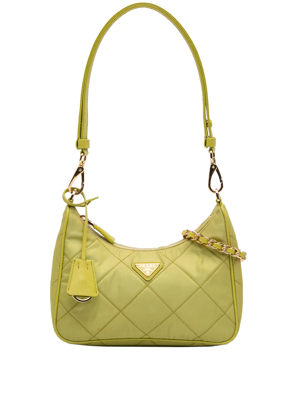 Prada Pre-Owned 2013-2026 Impuntu Re Nylon Re Edition 1995 Chaine satchel - Verde