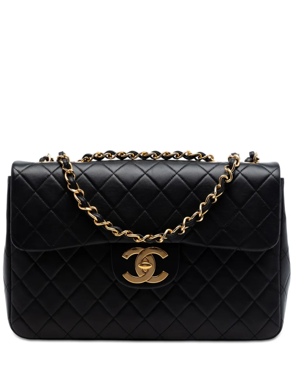 CHANEL Pre-Owned 1994-1996 Maxi XL Classic Lambskin Single Flap shoulder bag - Nero