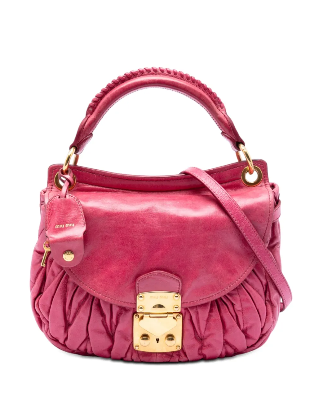 Miu Miu Pre-Owned 2010 Matelasse Nappa Coffer satchel - Rosa