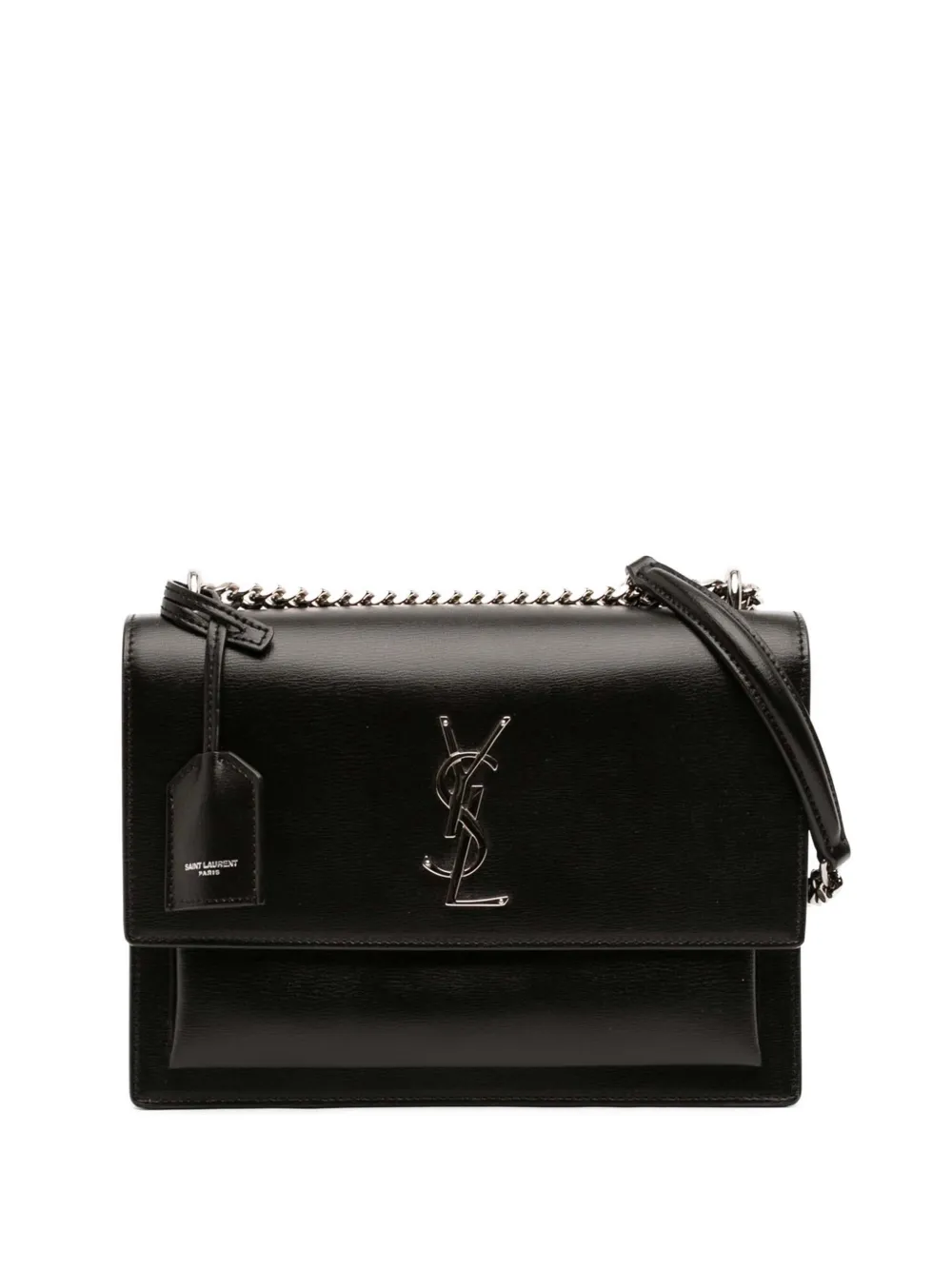 Saint Laurent Pre-Owned 2019 Medium Calfskin Monogram Sunset crossbody bag - Black