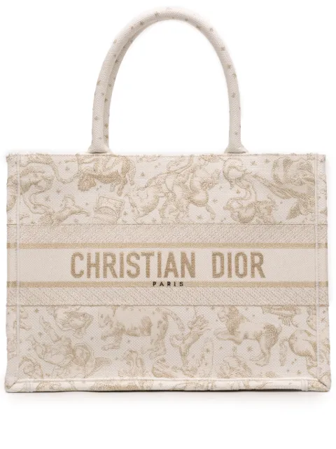 Christian Dior Pre-Owned bolso shopper Zodiac Saint Barth Book mediano de lona con bordado 2025