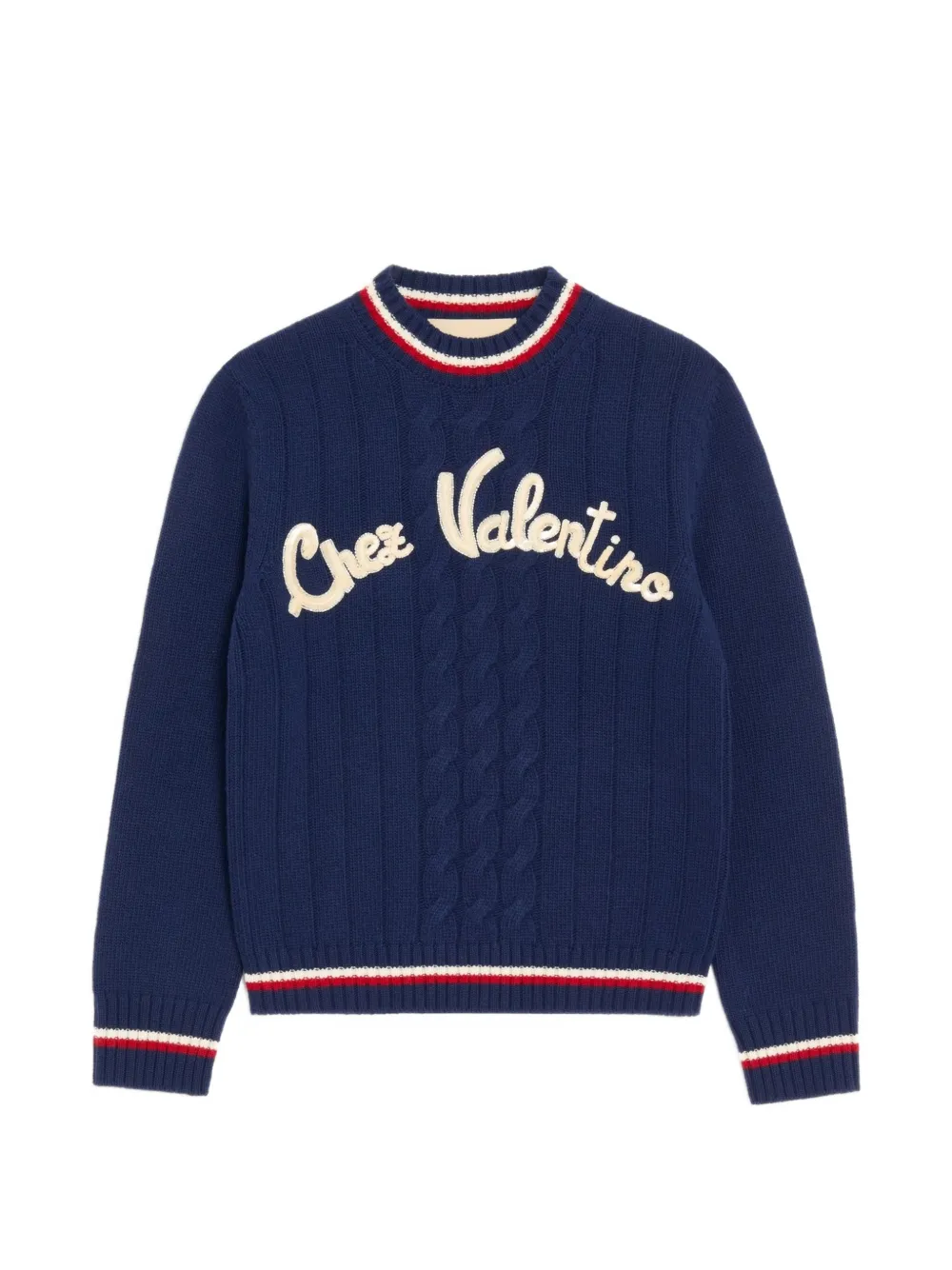 Valentino Garavani embroidered wool sweater - Blau