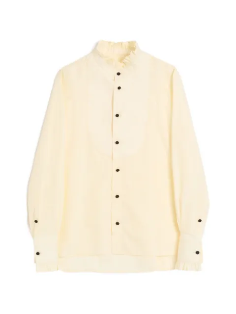 Valentino Garavani cotton poplin shirt with plastron and ruffles