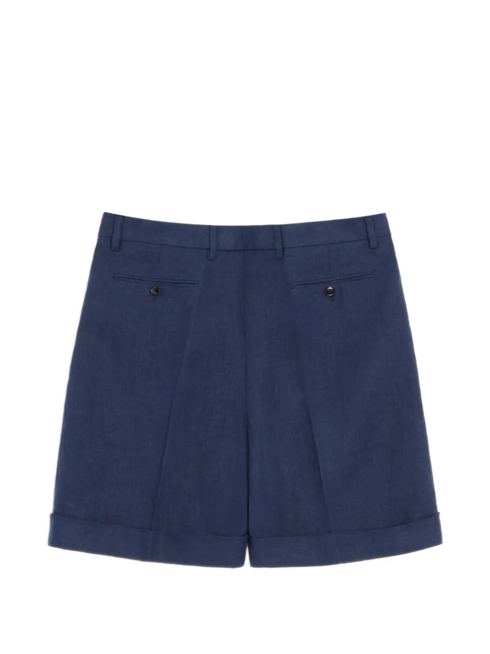 Valentino Garavani Linnen bermuda shorts met omgeslagen pijpen Blauw