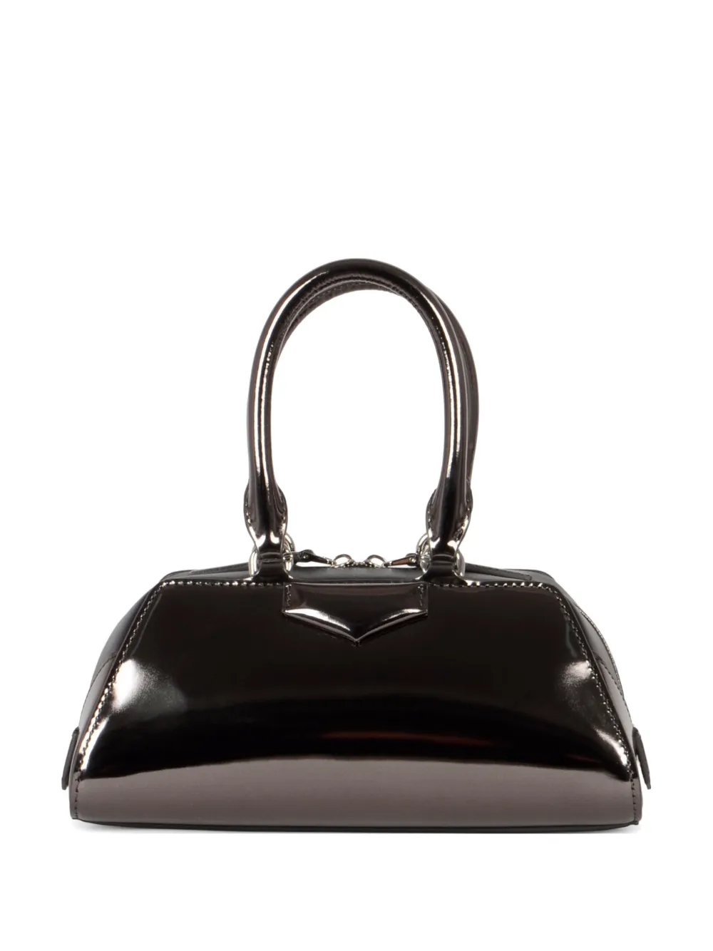 Givenchy mini Antigona East-West metallic leather clutch bag - Nero