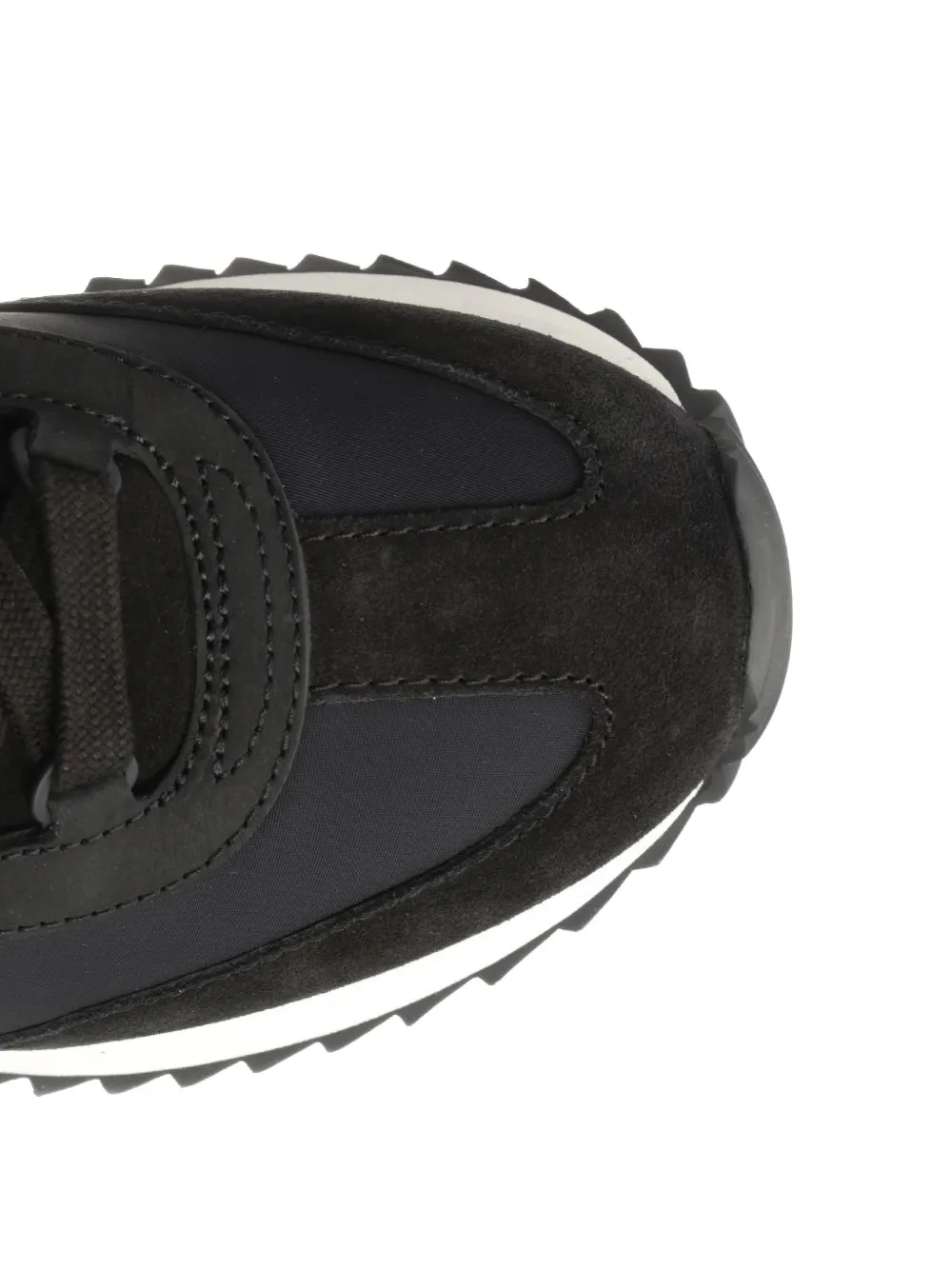 Moncler Pacey 2 suede-panelled sneakers Zwart