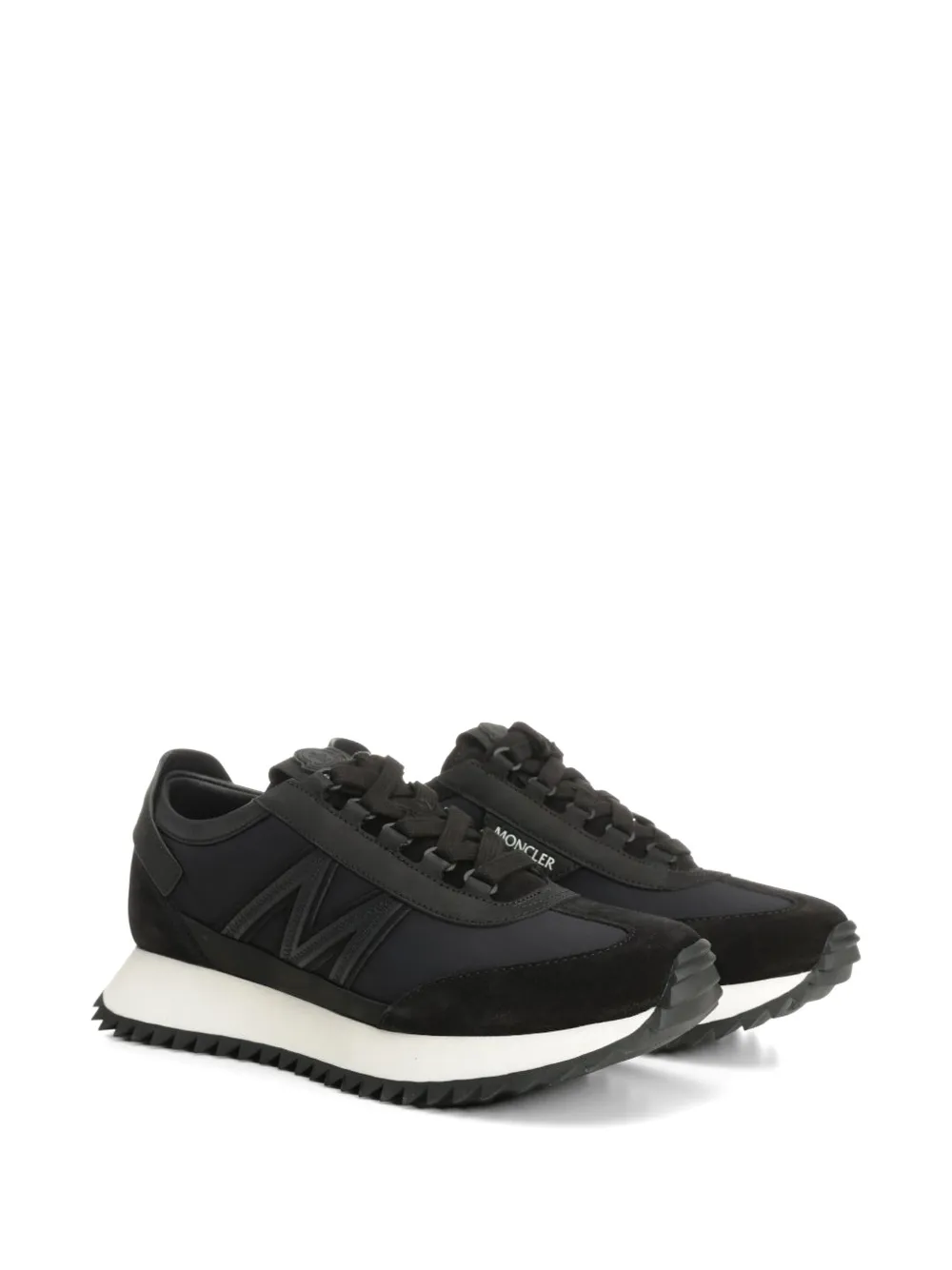 Moncler Pacey 2 suede-panelled sneakers Zwart