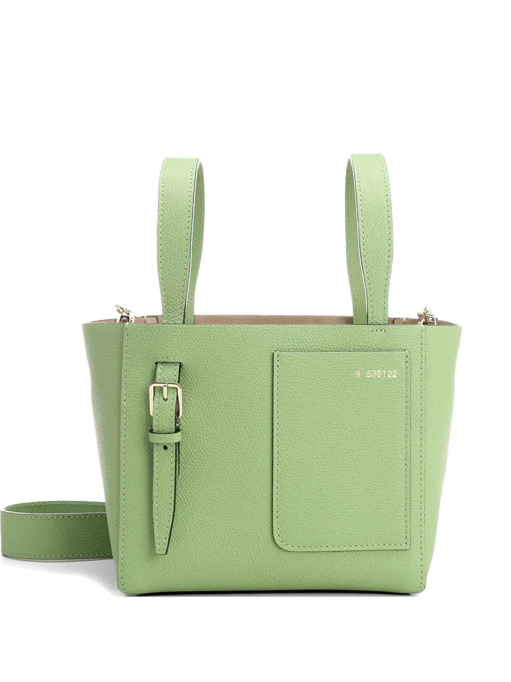 Valextra mini leather bucket bag - Verde
