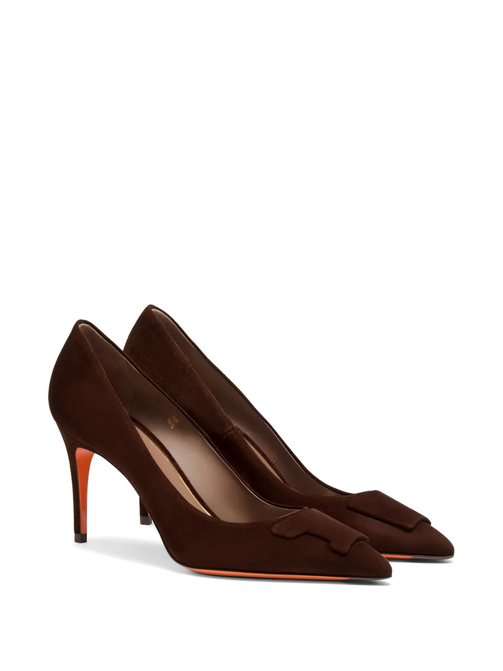 Santoni Sibille suède pumps Bruin