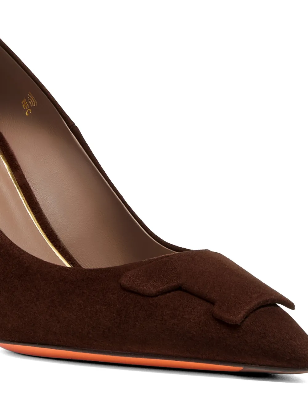 Santoni Sibille suède pumps Bruin