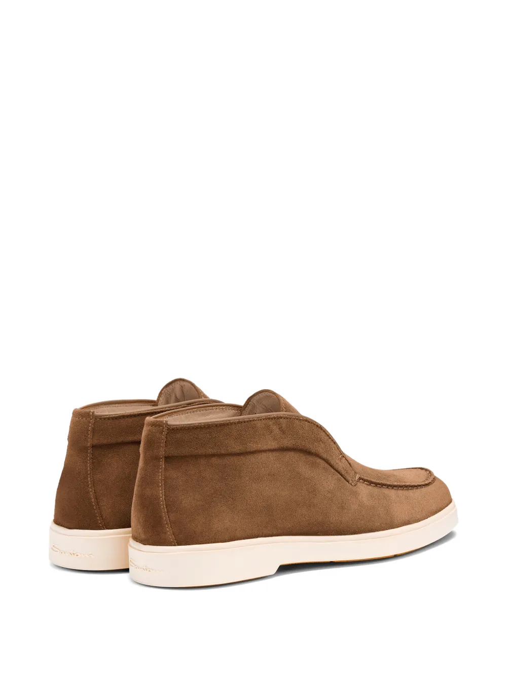 Santoni Suède slip-on sneakers Bruin