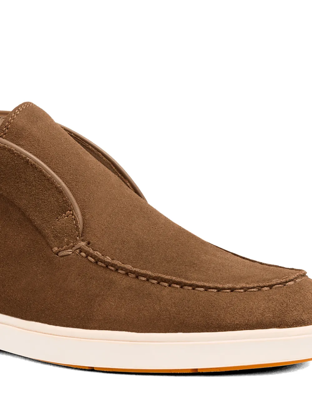 Santoni Suède slip-on sneakers Bruin