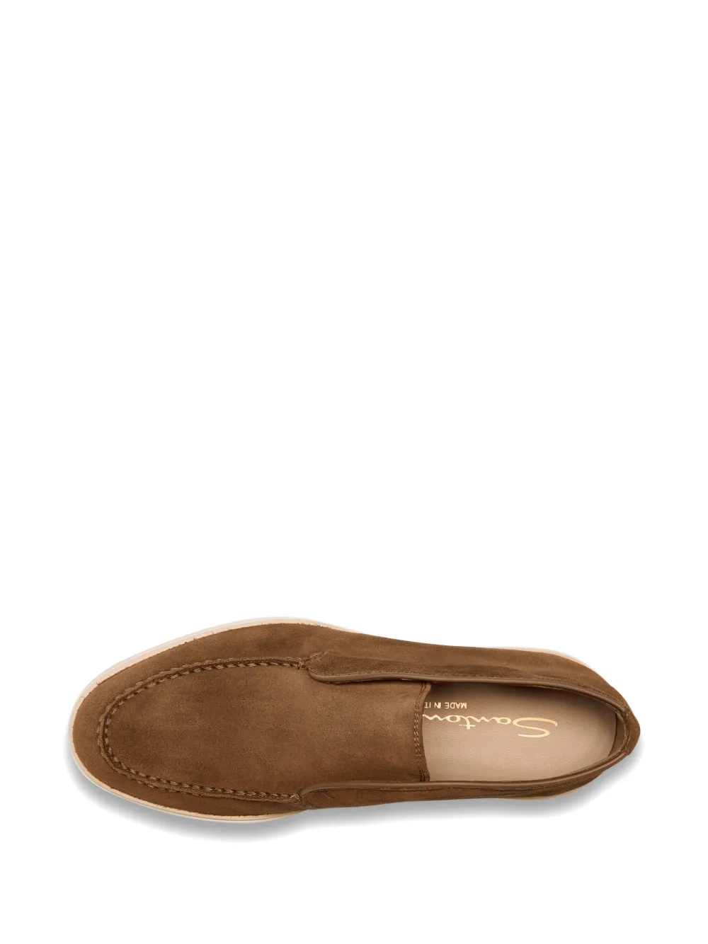 Santoni Suède slip-on sneakers Bruin