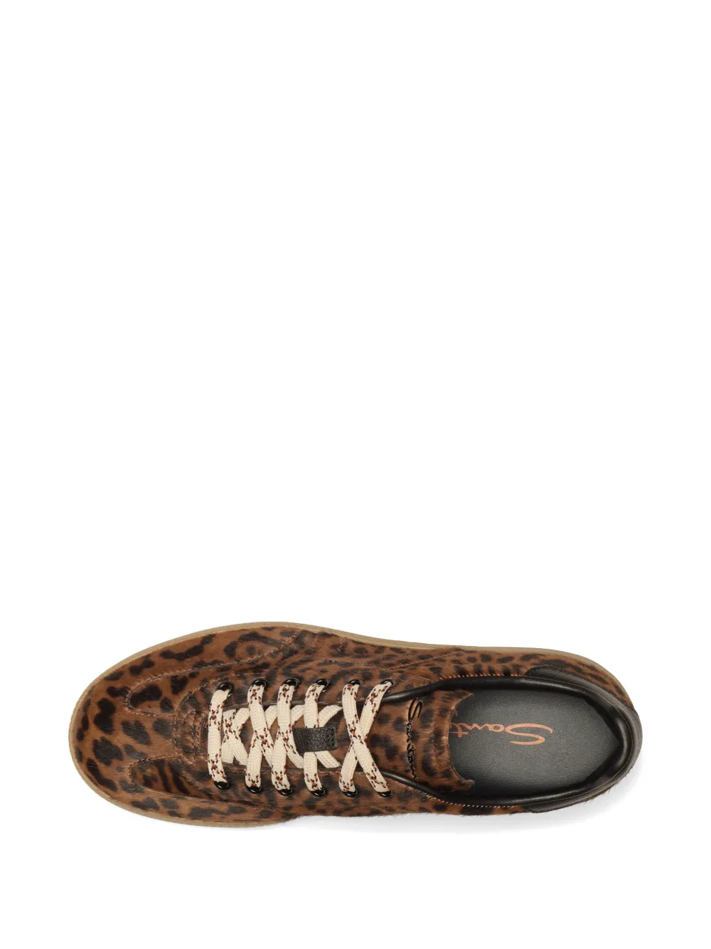 Santoni DBS Oly sneakers met luipaardprint Bruin