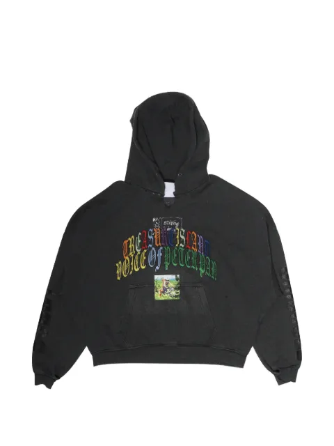 Paly embroidered distressed hoodie
