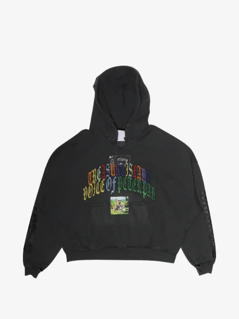 Paly embroidered distressed hoodie