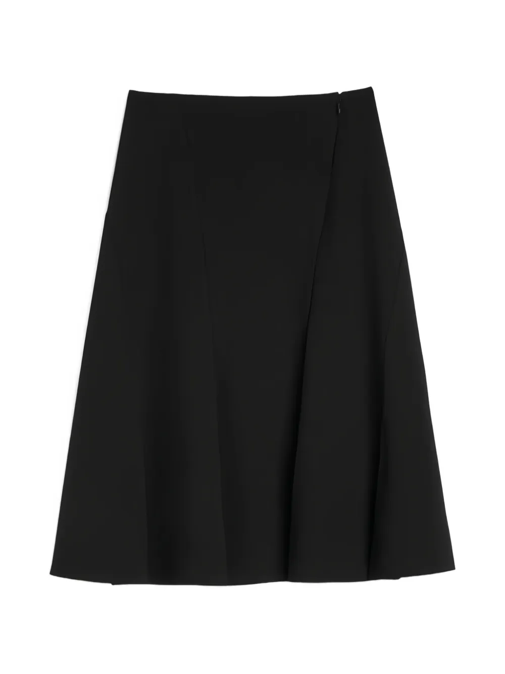 Jil Sander High waist midi-rok met A-lijn Zwart